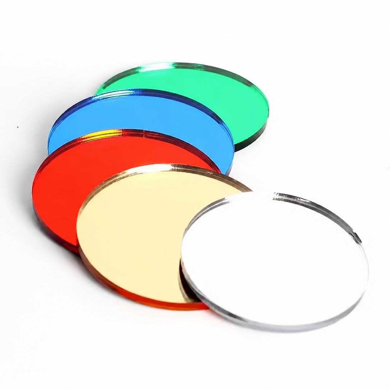Reflective mirror sheet colour samples